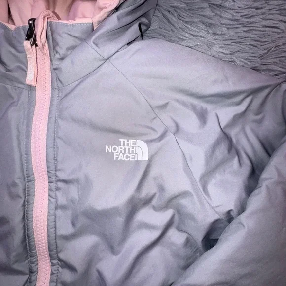 The North Face Reversible Pettit Jacket Girl's 6T Pink‎ Heatseeker Eco Hooded